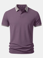 Contrast Stripe Trim Polo