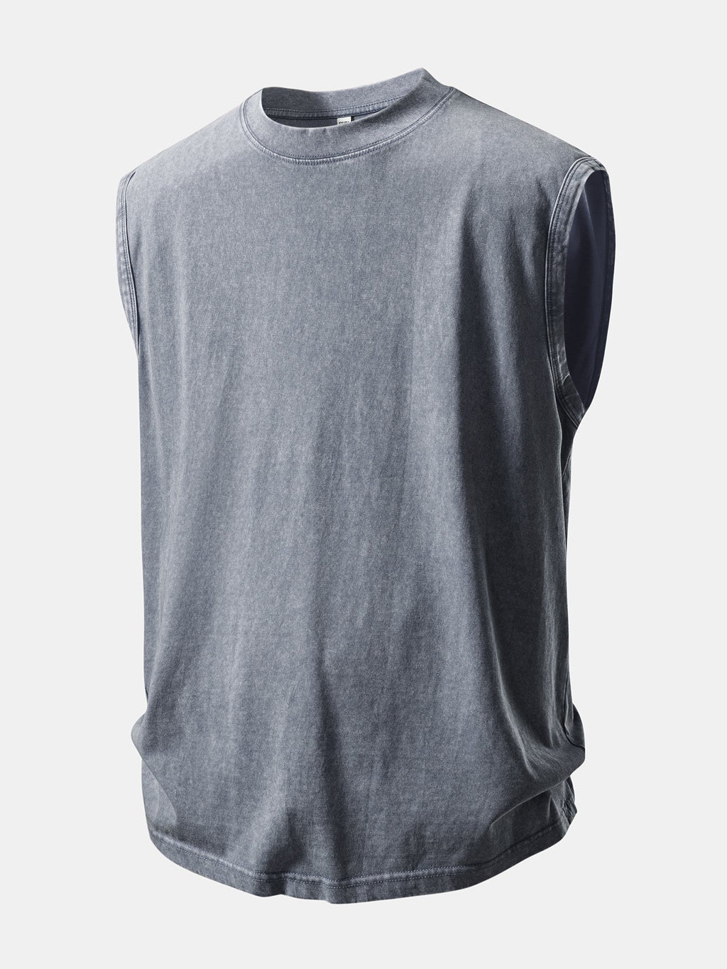 I Want You Print Washed Distressed Tank Top