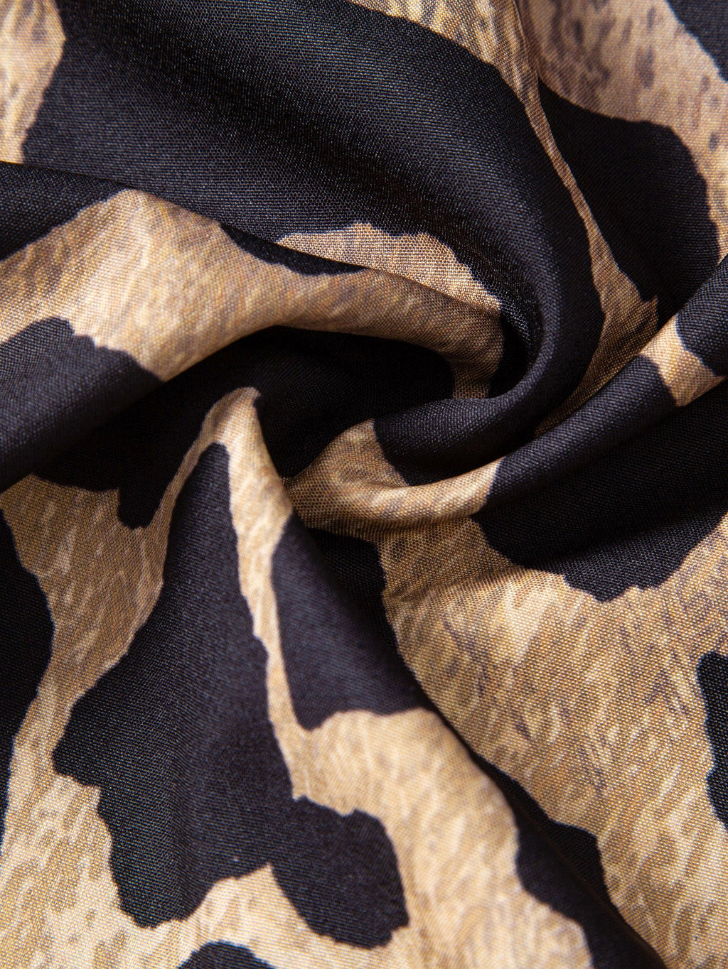 Gradient Leopard Print Button Up Shirt