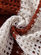 Crochet Stripe Crochet Knit Tank Top