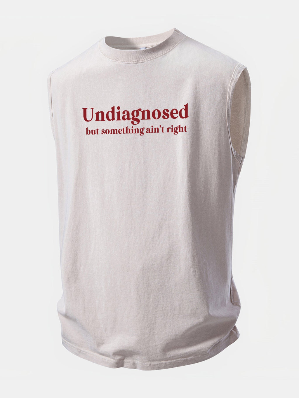 Undiagnosed Print Washed Distressed Tank Top