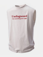Undiagnosed Print Washed Distressed Tank Top