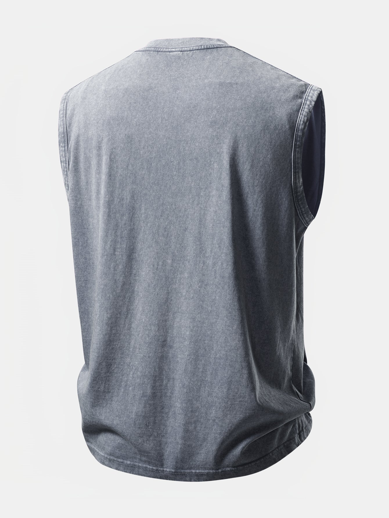 Undiagnosed Print Washed Distressed Tank Top