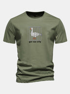 Regular Fit Silly Goose Print Cotton T-Shirt
