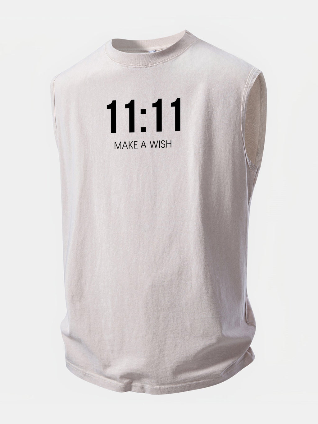 11:11 Print Washed Distressed Tank Top