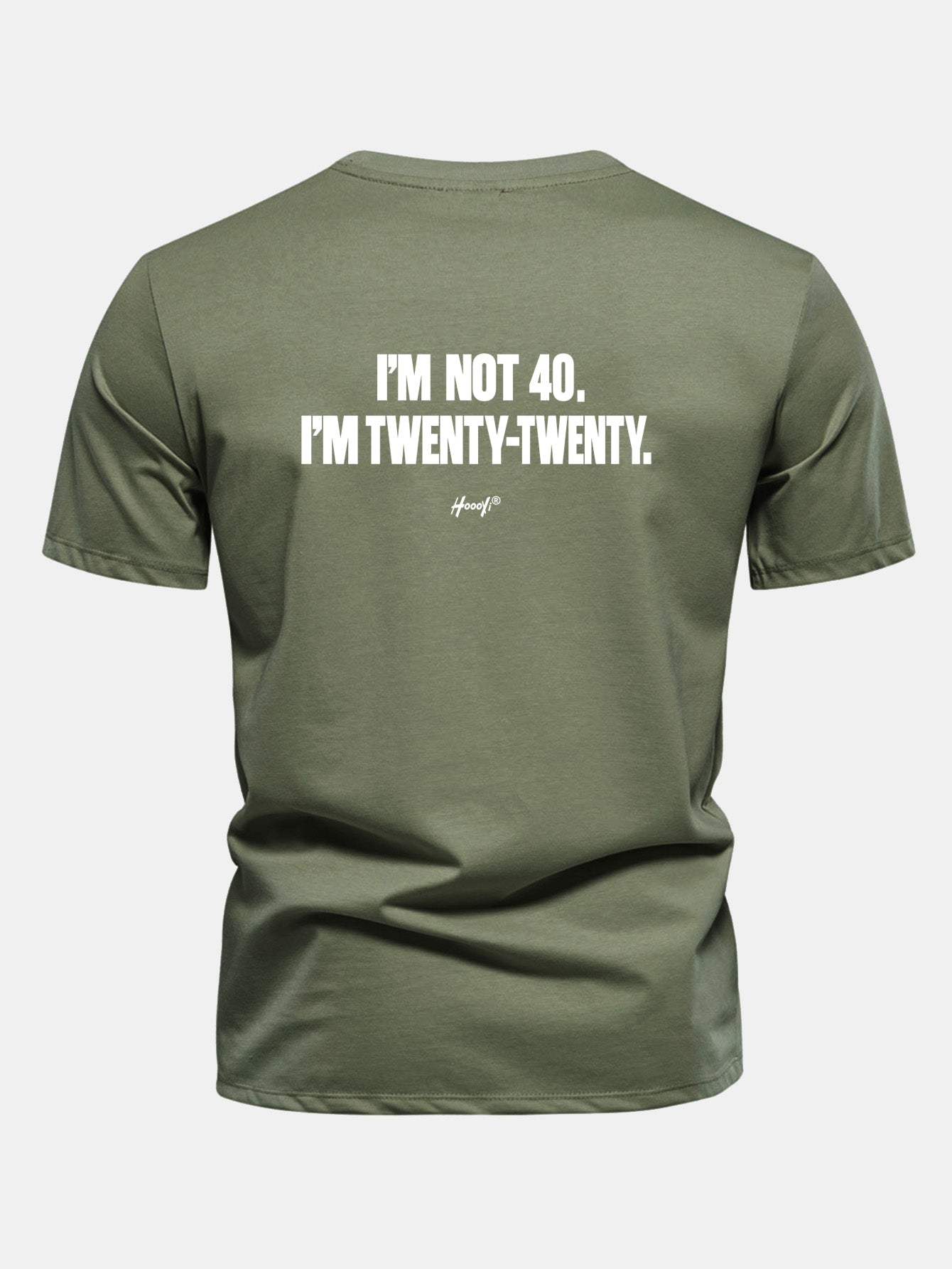 Regular Fit I’m Not 40. I’m Twenty-Twenty Back Print Cotton T-Shirt