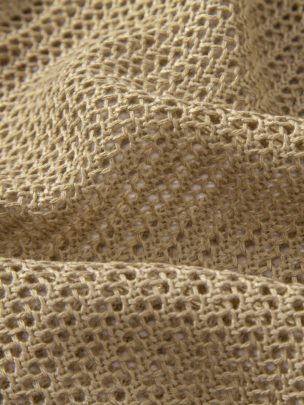 Open Knit Cap Sleeve Mesh Sweater T-Shirt