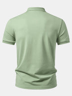 Textured Zipper Polo