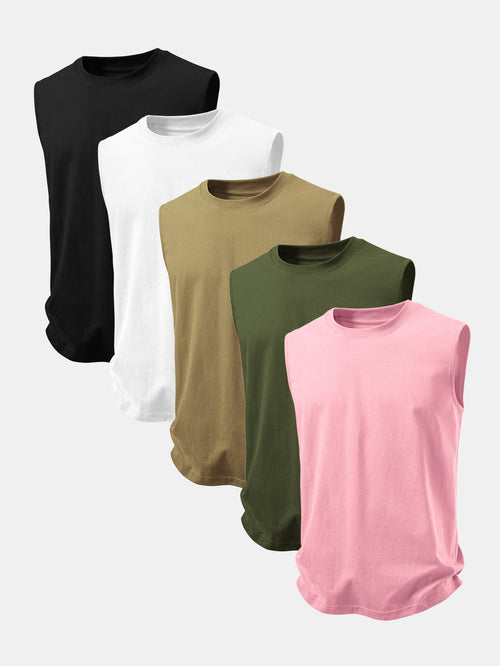 5 Pieces Basic Cotton Tank Top