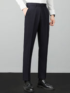Linen Textured Knit Polo & Slim Fit Tapered Trousers