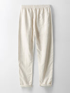 Relax Fit Crocheted V Neck Polo & Straight Leg Linen Pants