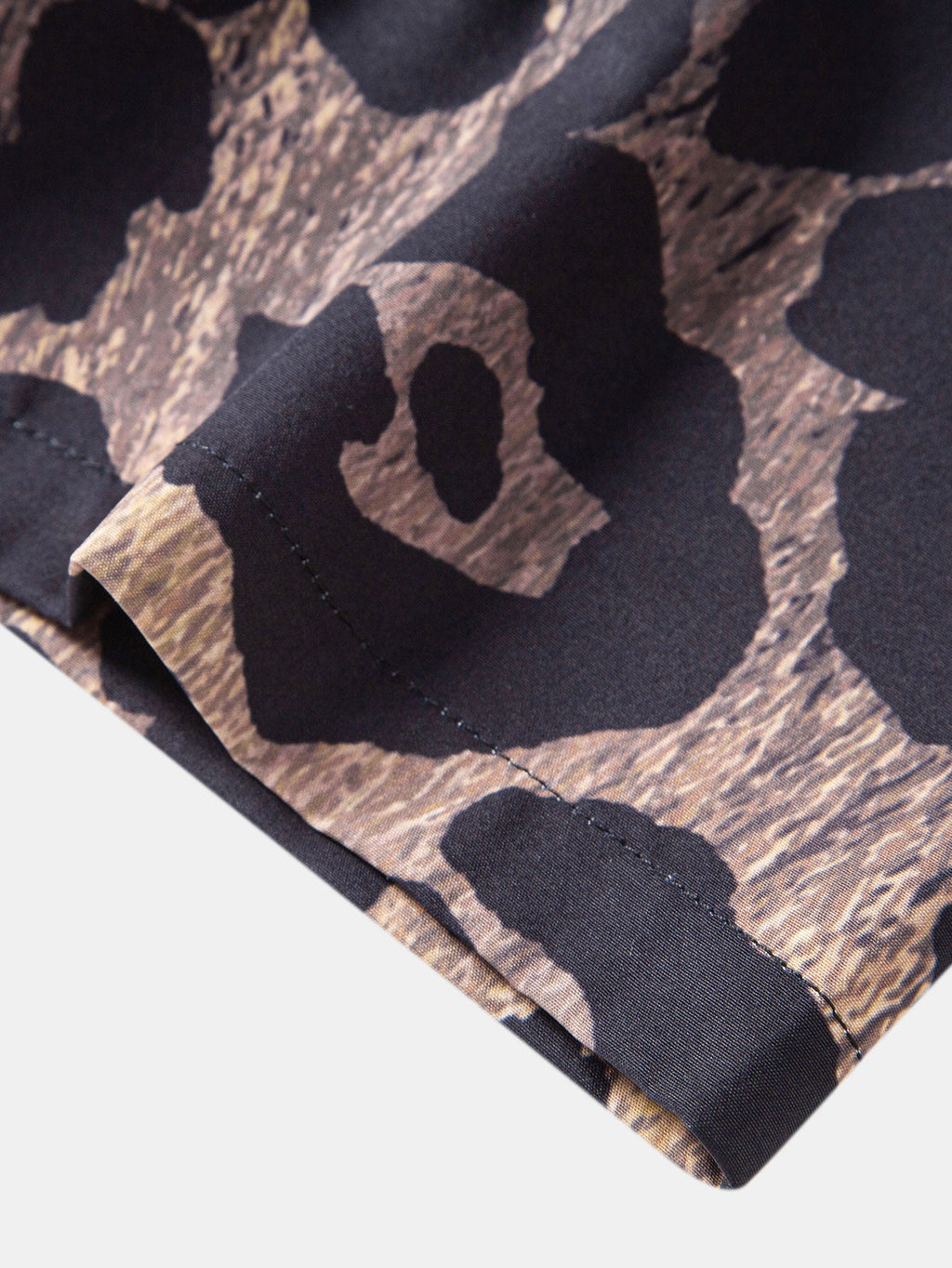 Gradient Leopard Print Button Up Shirt