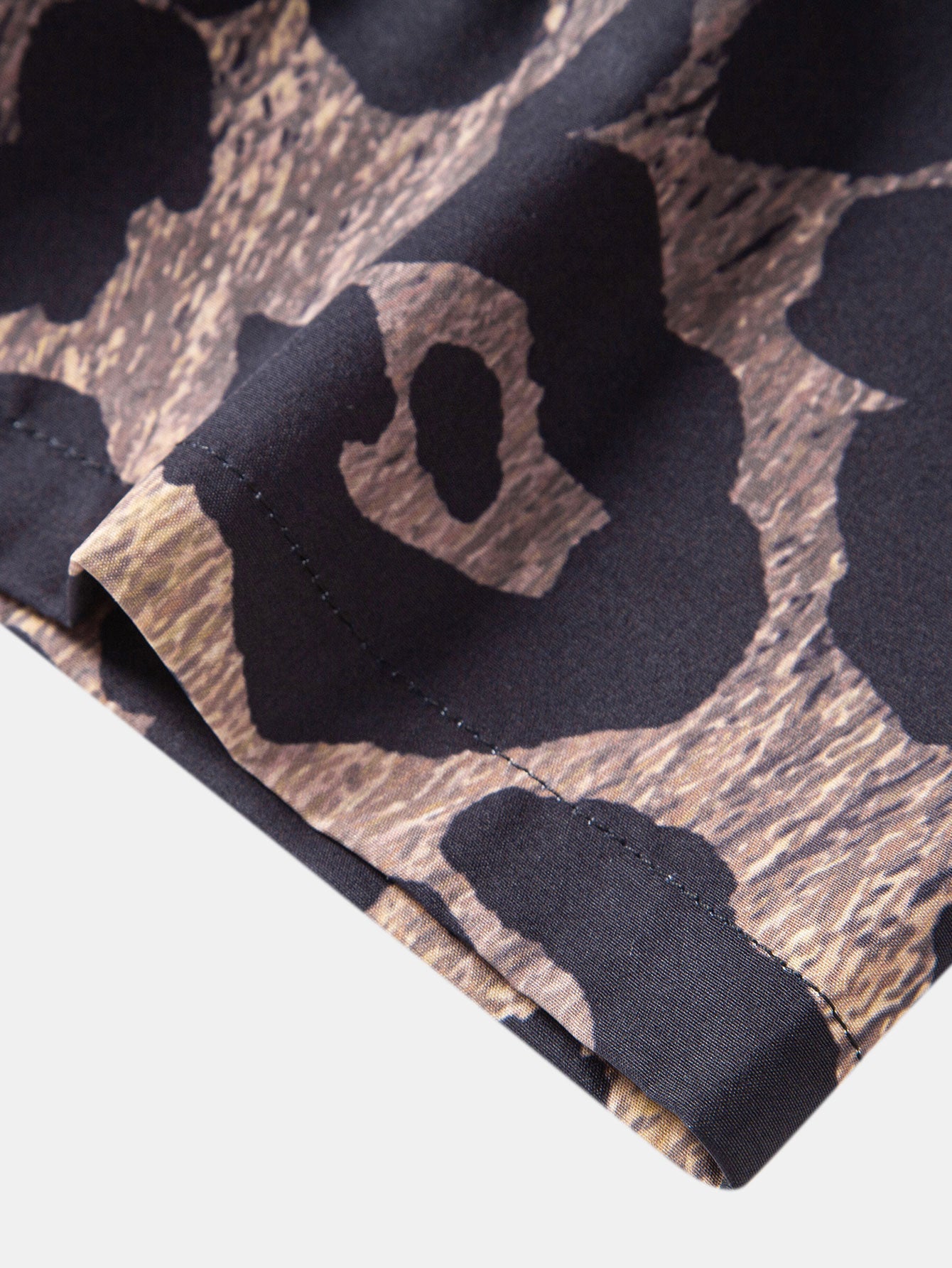 Gradient Leopard Print Button Up Shirt