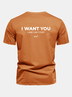 Regular Fit I Want You Back Print Cotton T-Shirt