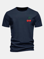 Regular Fit Cherry Print Cotton T-Shirt