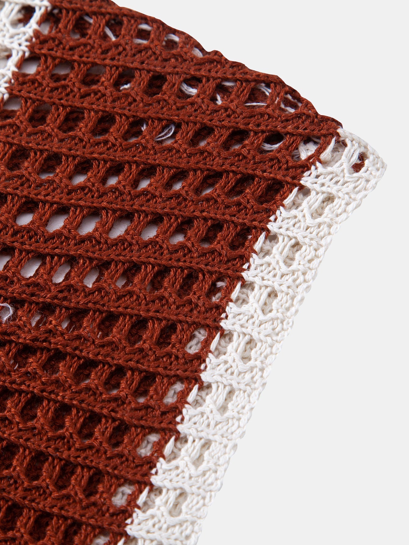Crochet Stripe Crochet Knit Tank Top