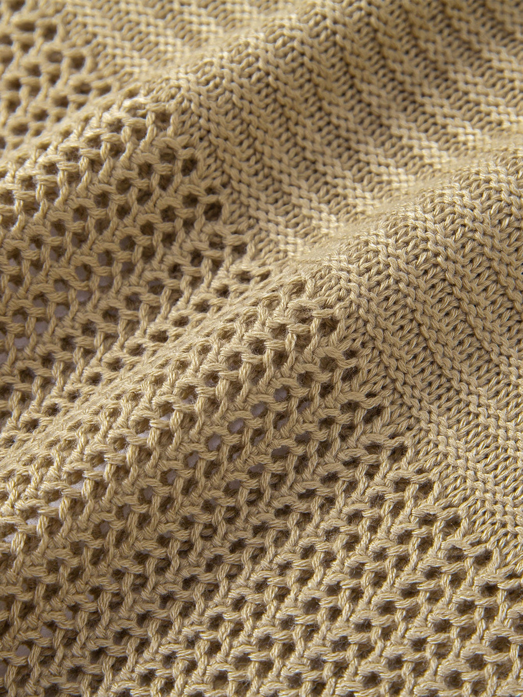 Open Knit Cap Sleeve Mesh Sweater T-Shirt