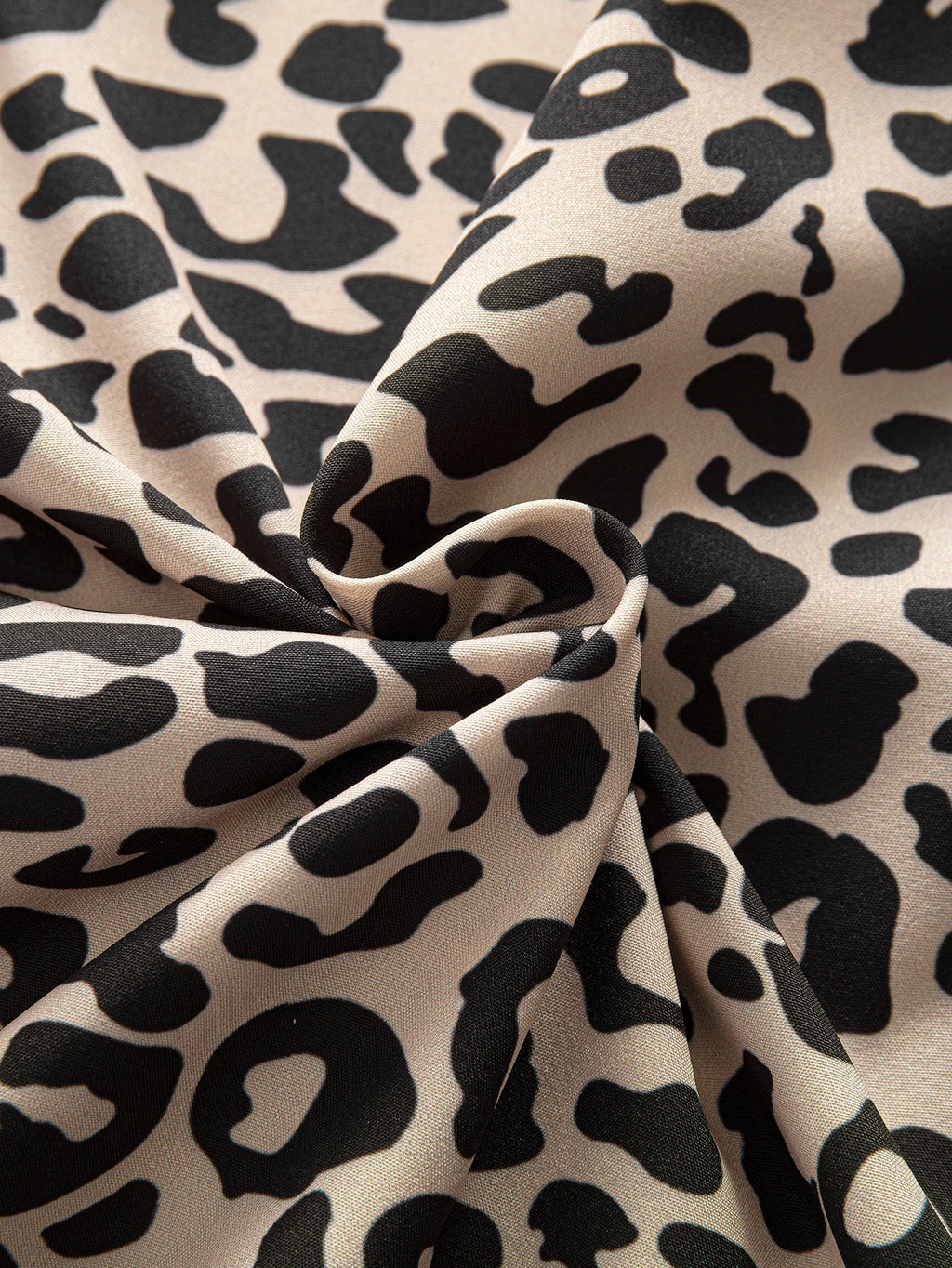 Contrast Trim Leopard Print Shirt