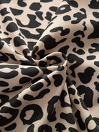 Contrast Trim Leopard Print Shirt