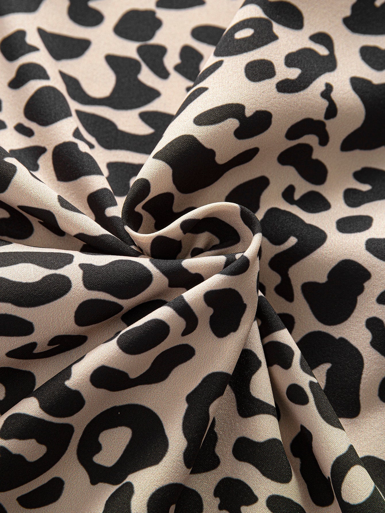 Contrast Trim Leopard Print Shirt