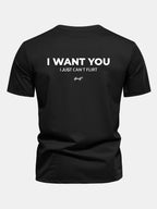 Regular Fit I Want You Back Print Cotton T-Shirt