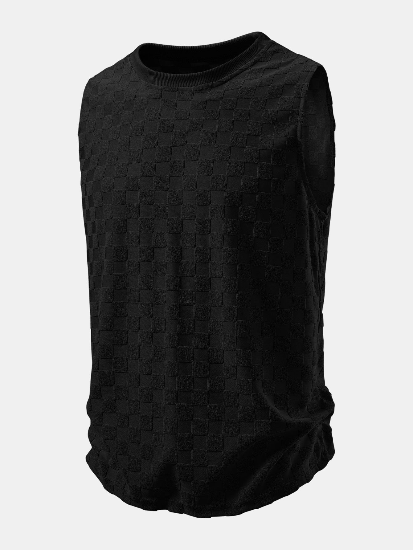 Checkerboard Jacquard Tank Top