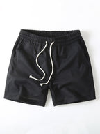 Cotton Linen Drawstring 5" Shorts