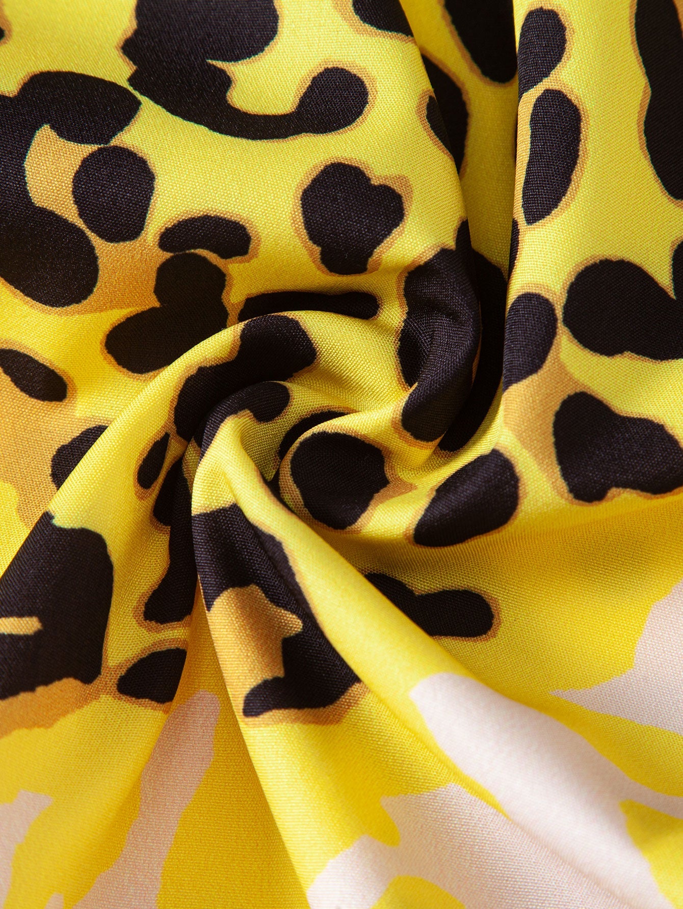 Leopard Print Button Up Shirt & Swim Shorts