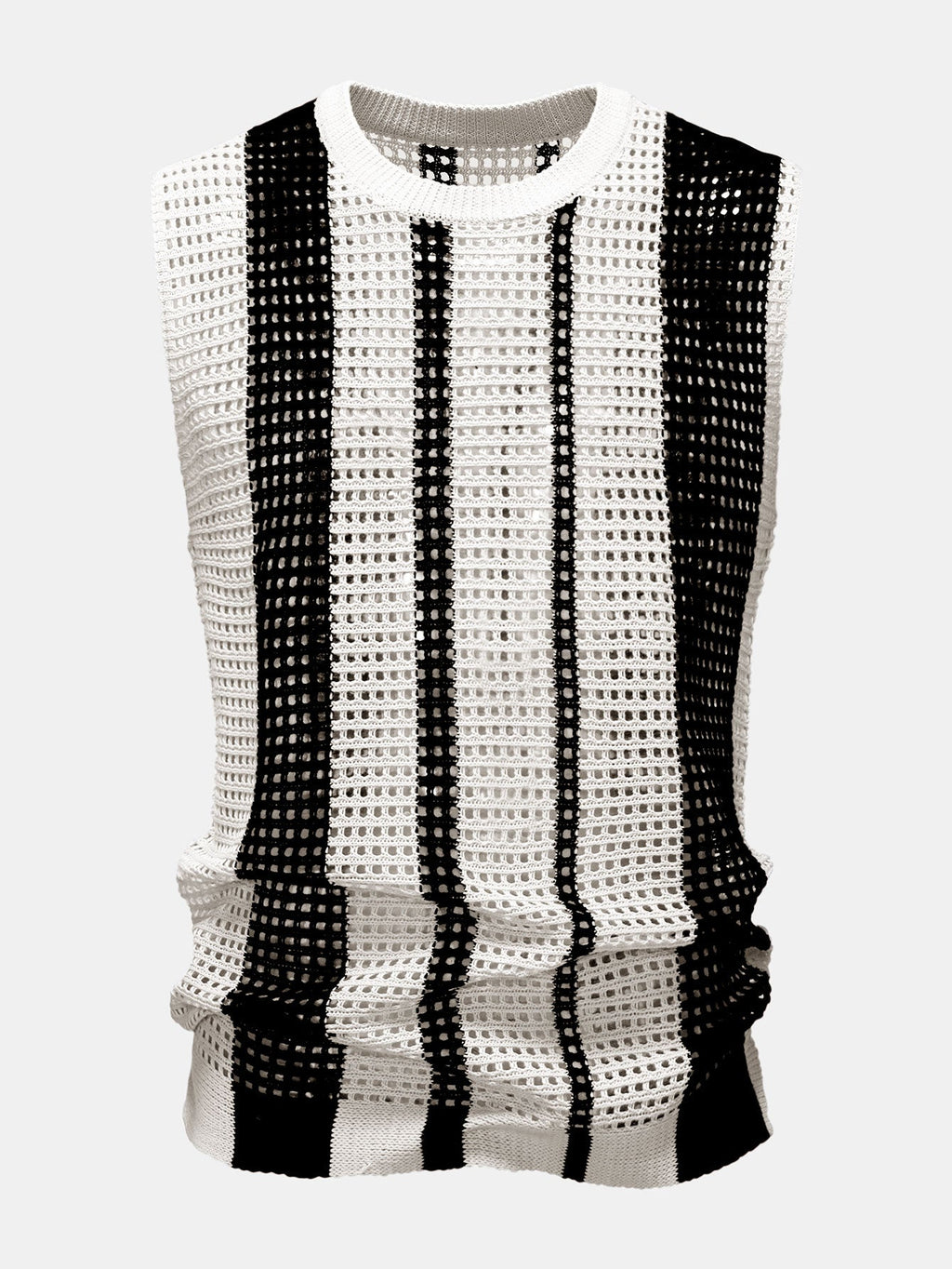 Crochet Stripe Crochet Knit Tank Top