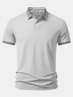 Contrast Stripe Trim Polo