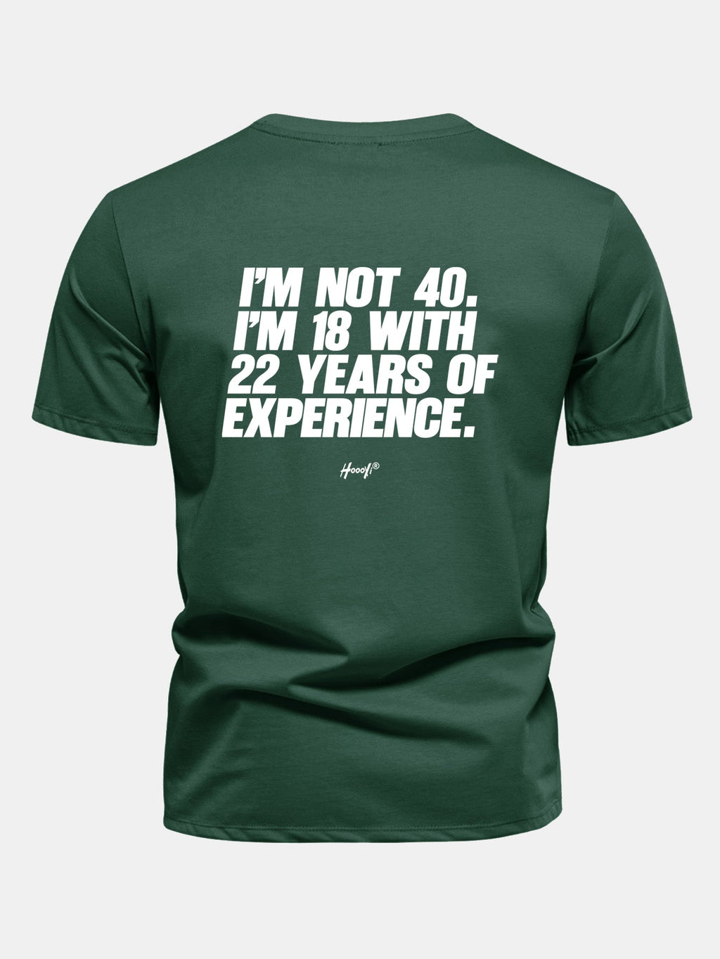 Regular Fit I’m Not 40 I’m 18 With 22 Years Of Experience Back Print Cotton T-Shirt