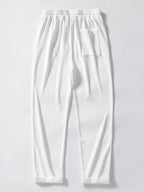 Contrast Geometry Jacquard Knit Polo & Straight Leg Ribbed Pants