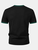 Cassette Tape Print Contrast Ringer T-Shirt