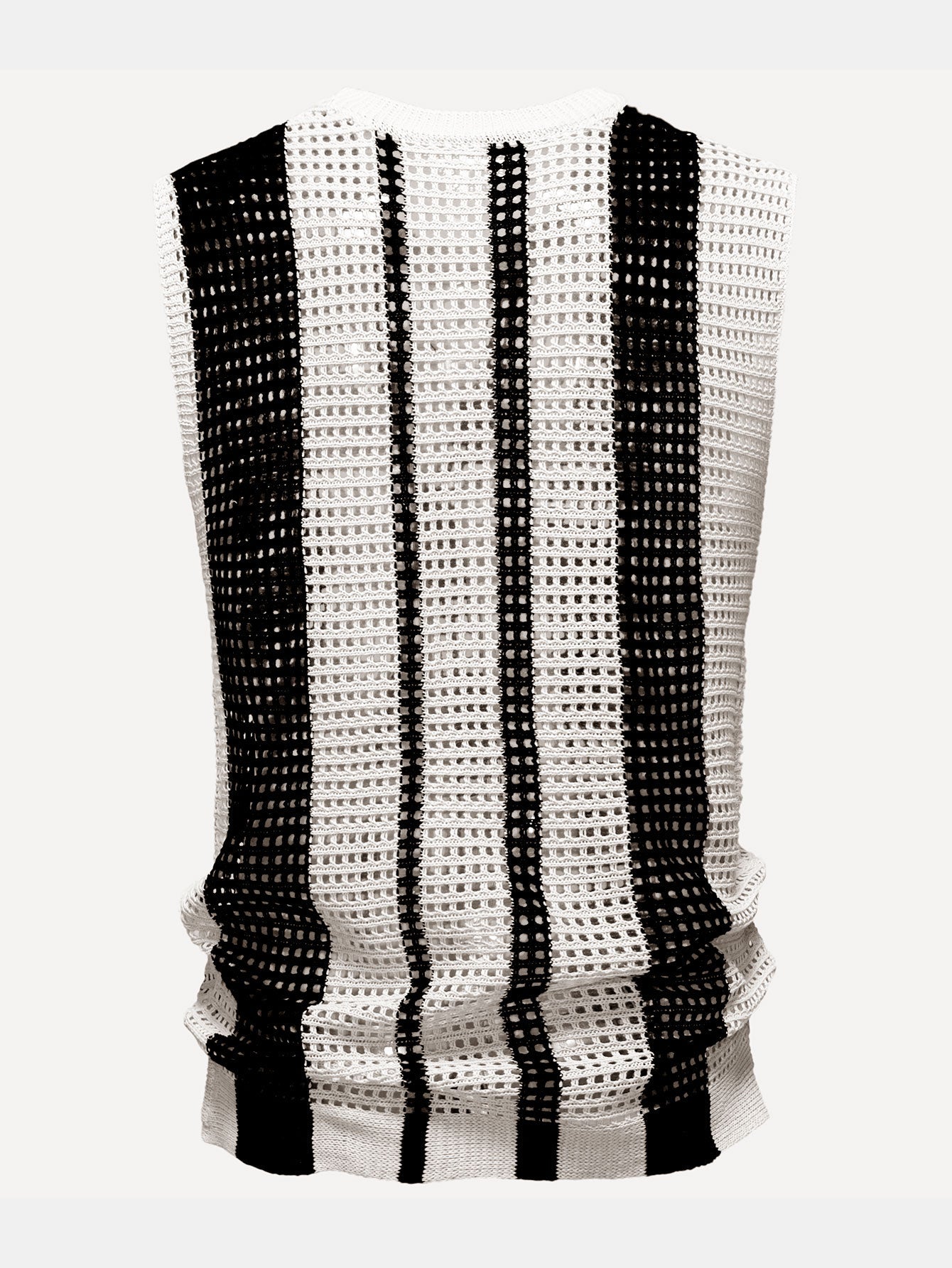 Crochet Stripe Crochet Knit Tank Top