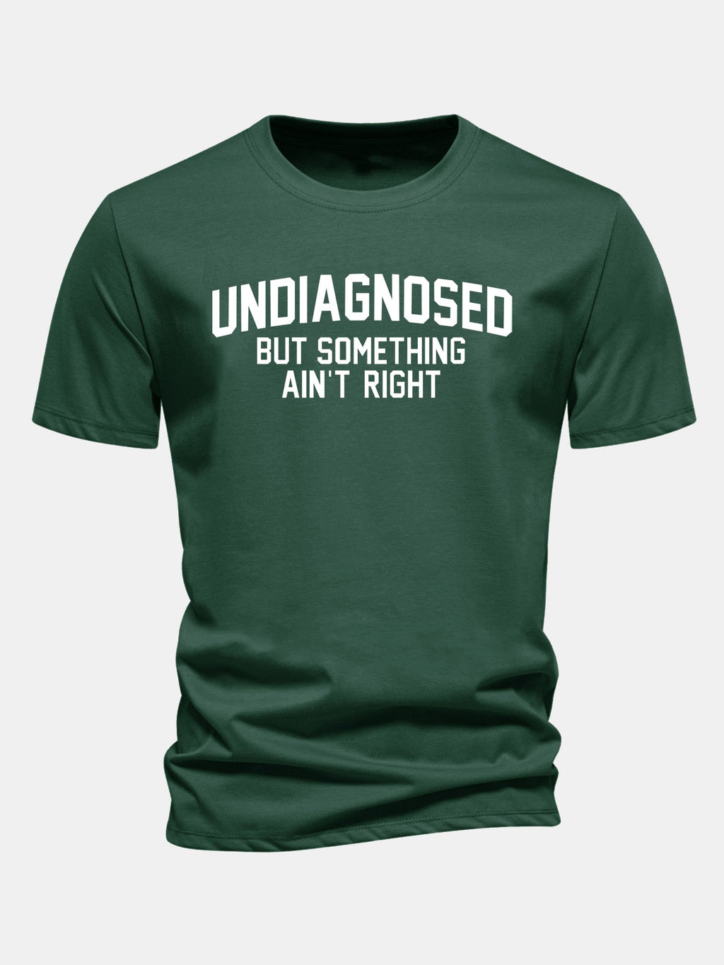 Regular Fit Undiagnosed But Something Ain't Right Print Cotton T-Shirt
