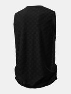 Checkerboard Jacquard Tank Top