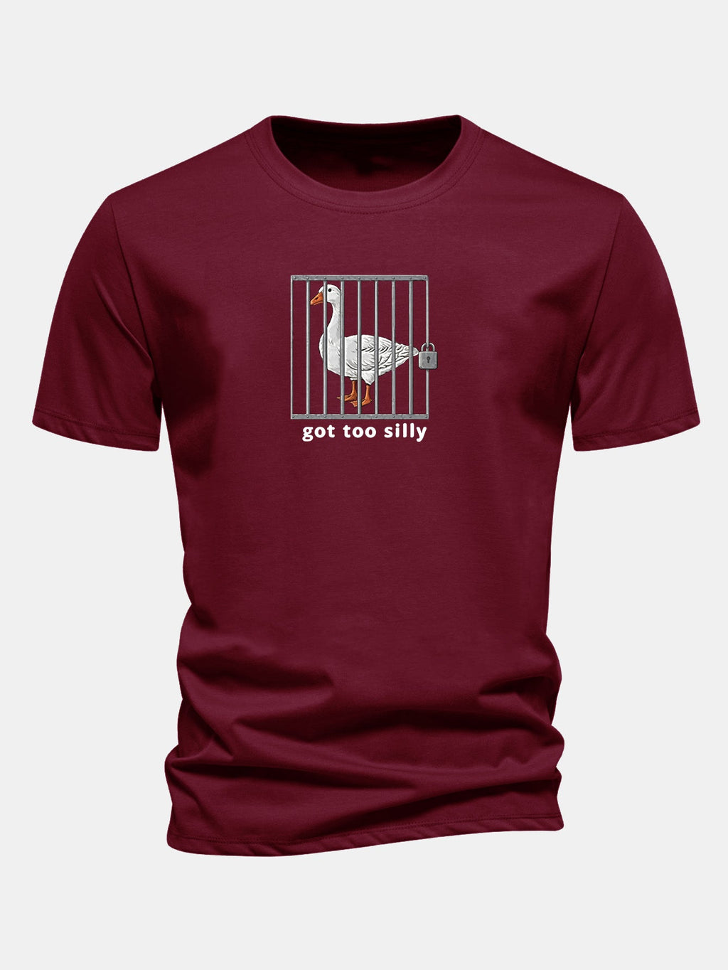Regular Fit Silly Goose Print Cotton T-Shirt