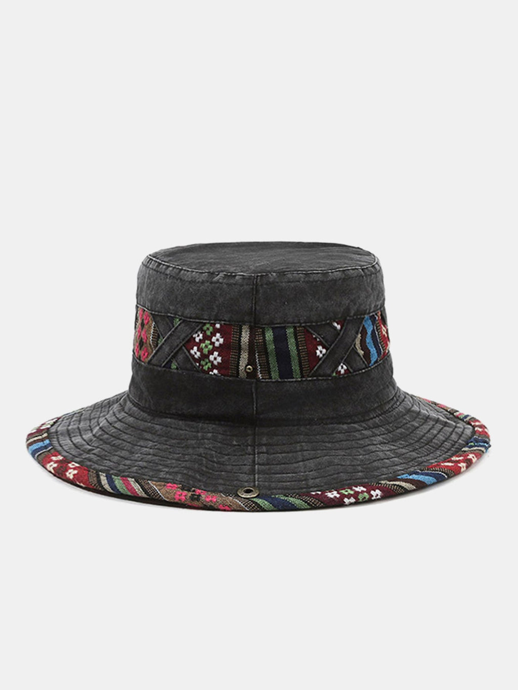 Vintage Boonie Bucket Hat With Tribal Jacquard Band