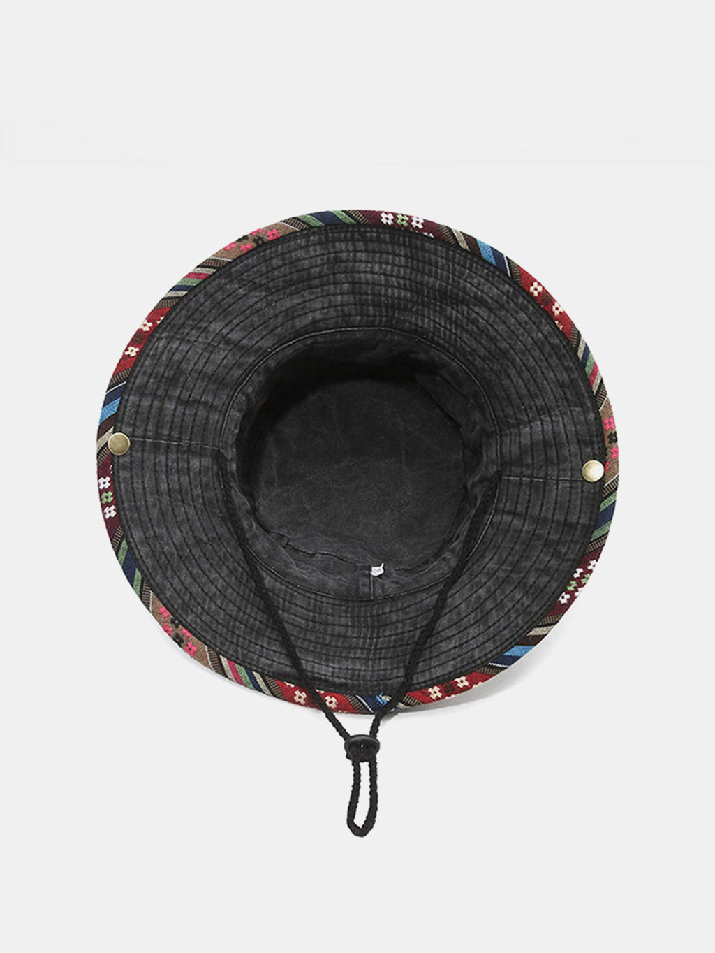 Vintage Boonie Bucket Hat With Tribal Jacquard Band