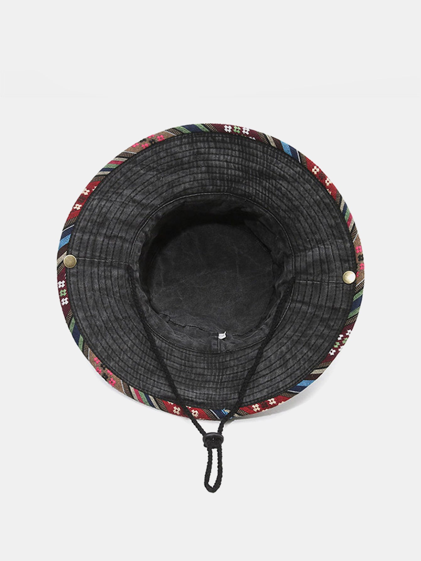 Vintage Boonie Bucket Hat With Tribal Jacquard Band
