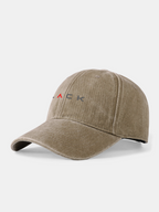 Black Print Washed Baseball Cap