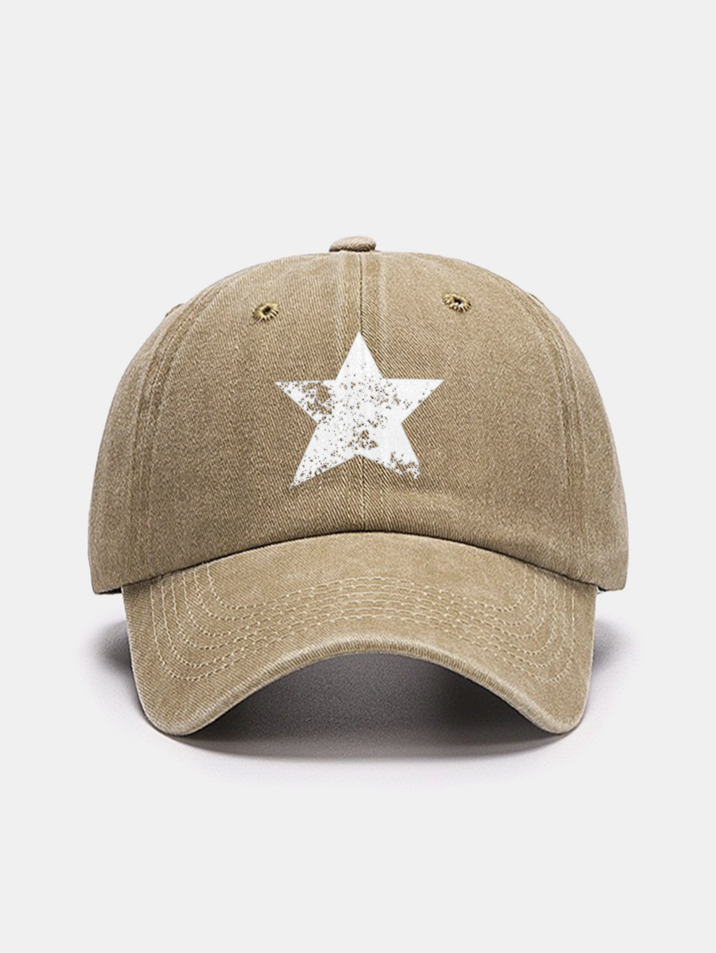 Star Print Washed Baseball Cap