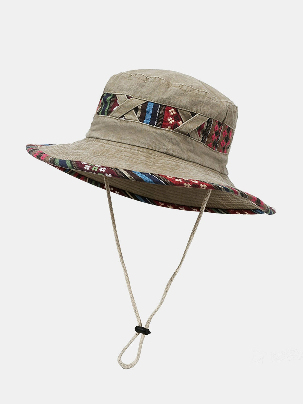 Vintage Boonie Bucket Hat With Tribal Jacquard Band