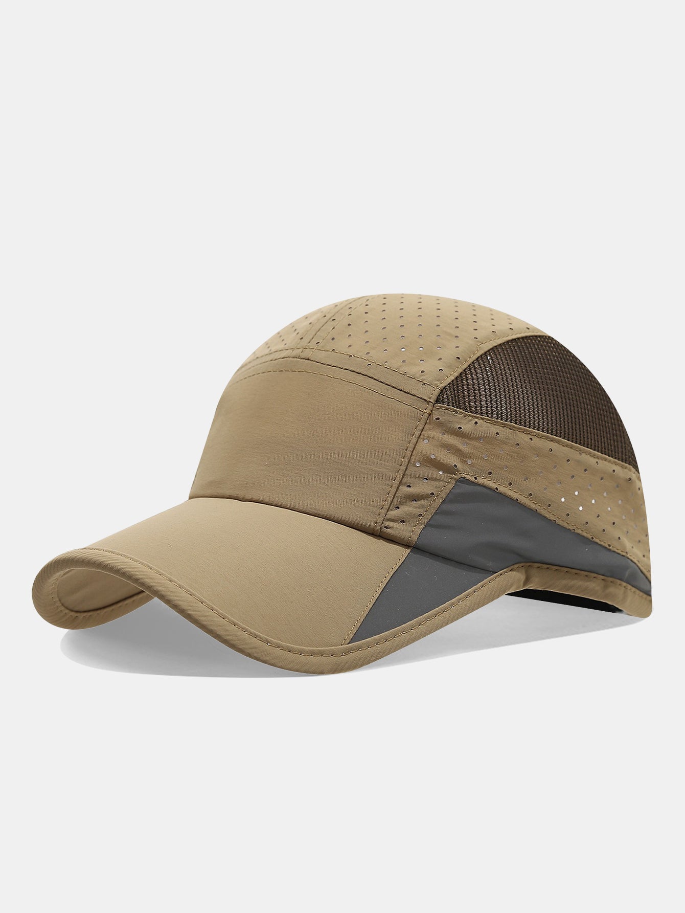 Quick Dry Vented Athletic Cap | Perforated Mesh Spliced Low Profile Lightweight Adjustable Running Sports Hat