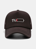 1% Battery Print Mesh Baseball Cap