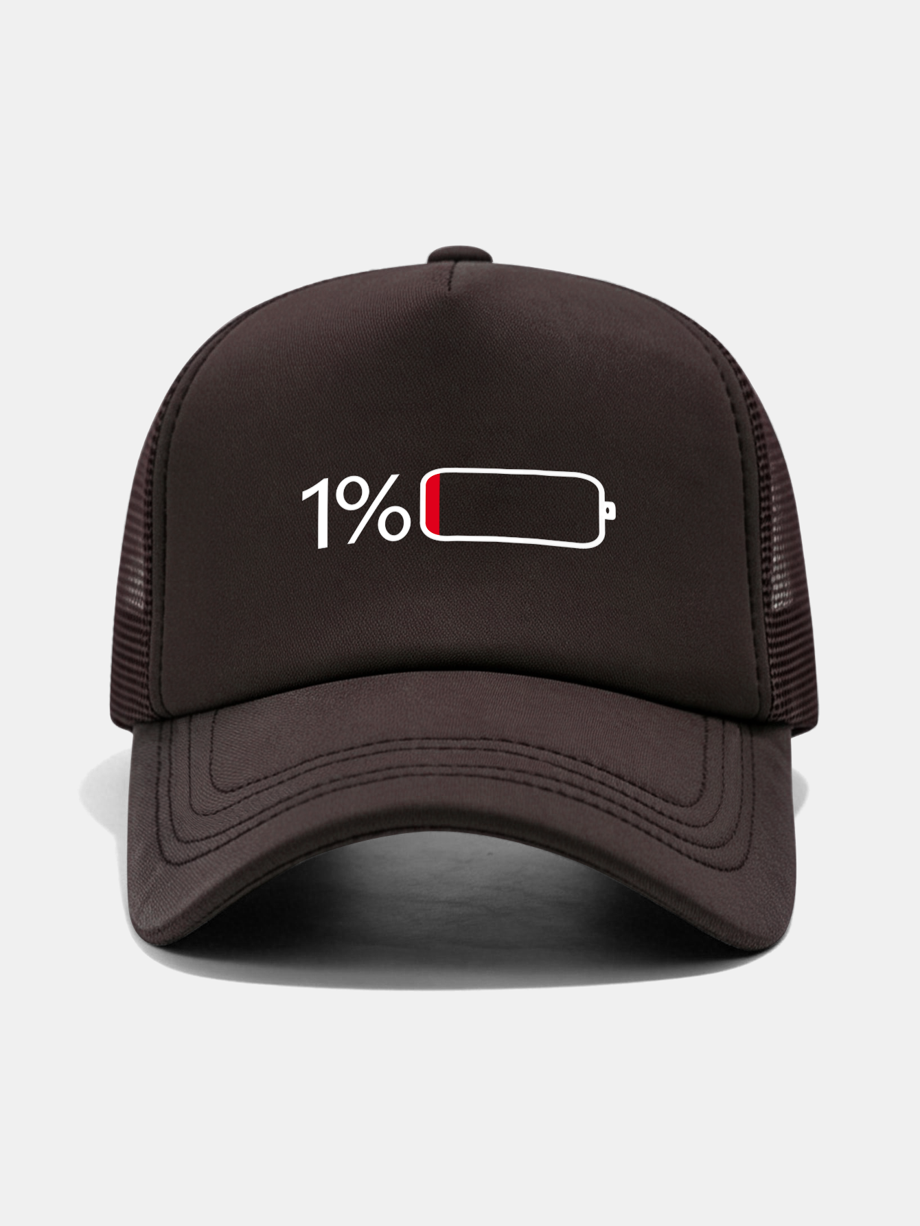 1% Battery Print Mesh Baseball Cap