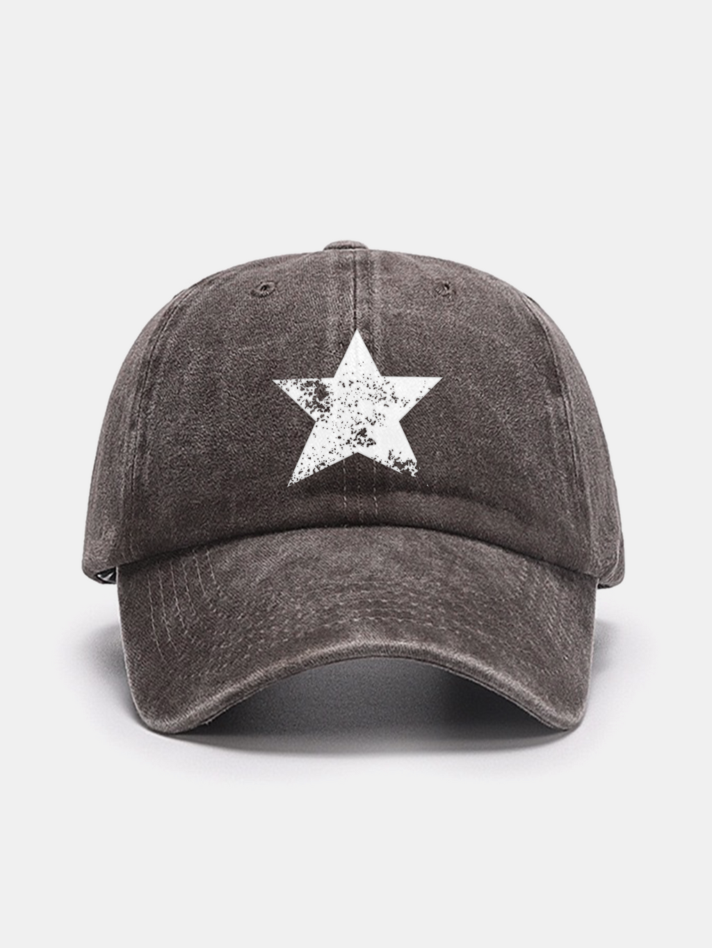Star Print Washed Baseball Cap