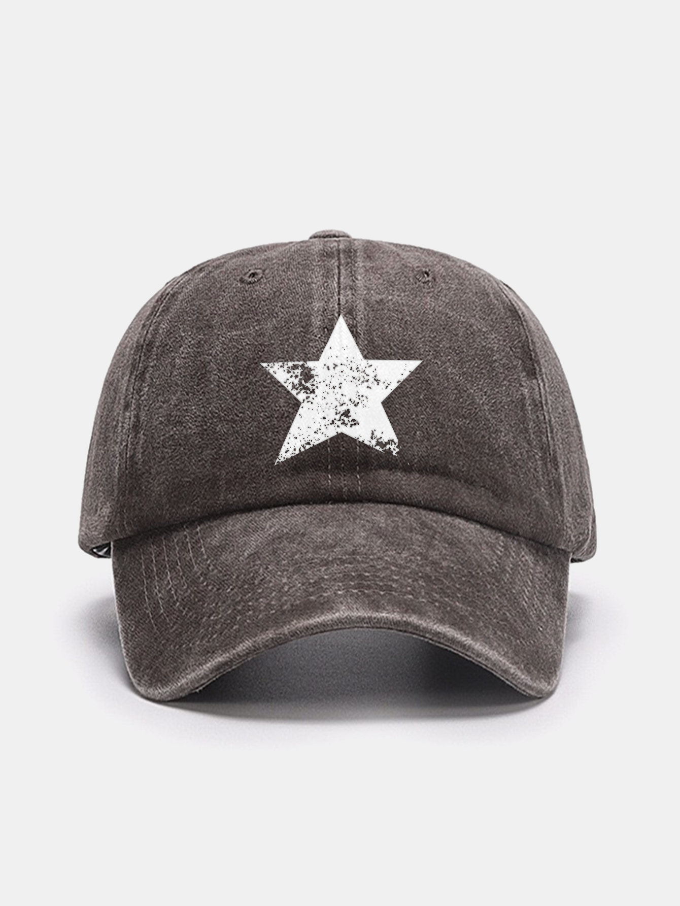 Star Print Washed Baseball Cap
