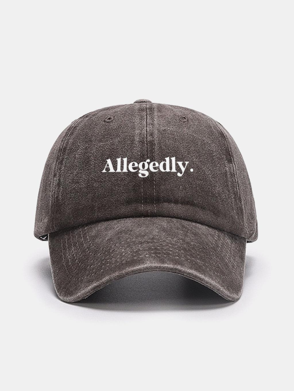 Allegedly Print Washed Baseball Cap