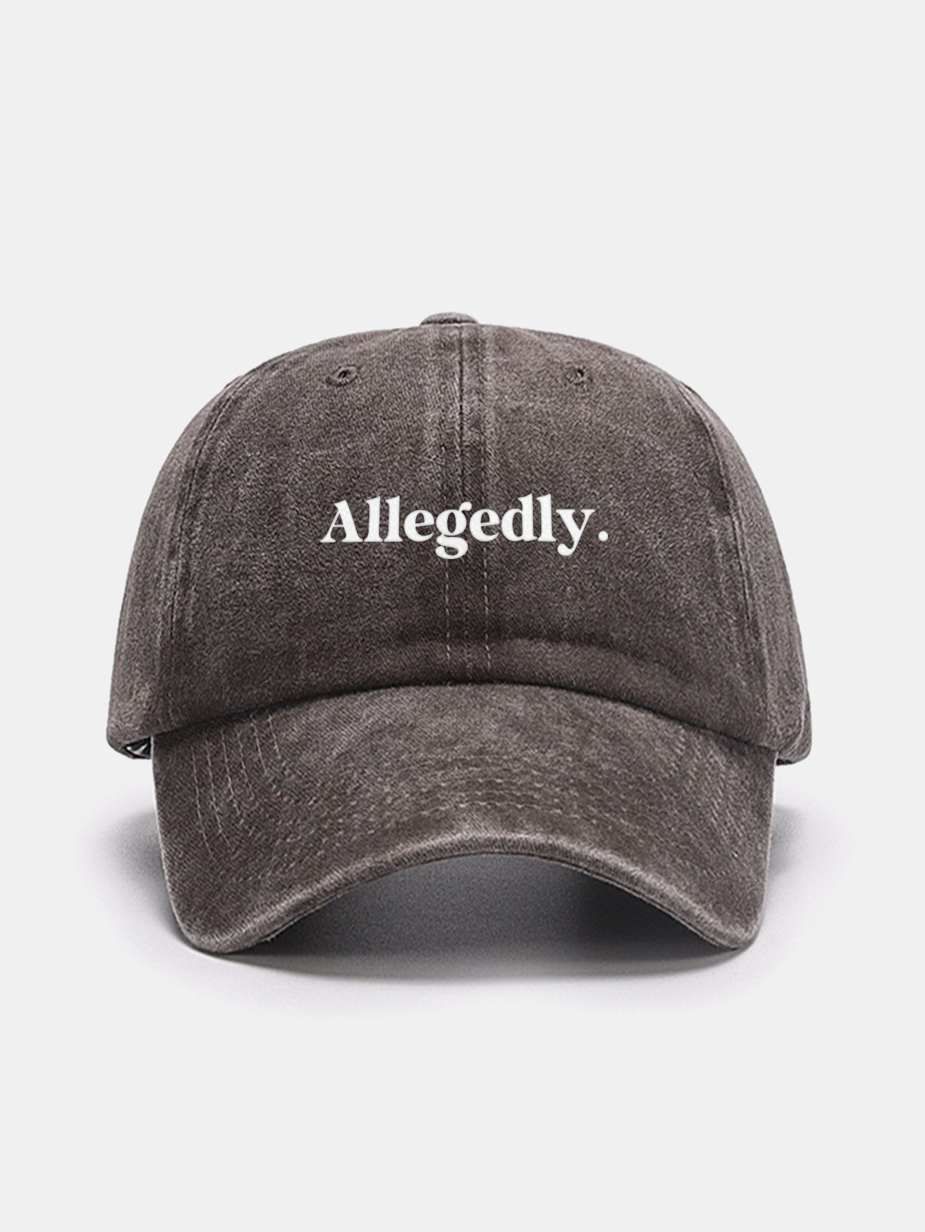 Allegedly Print Washed Baseball Cap